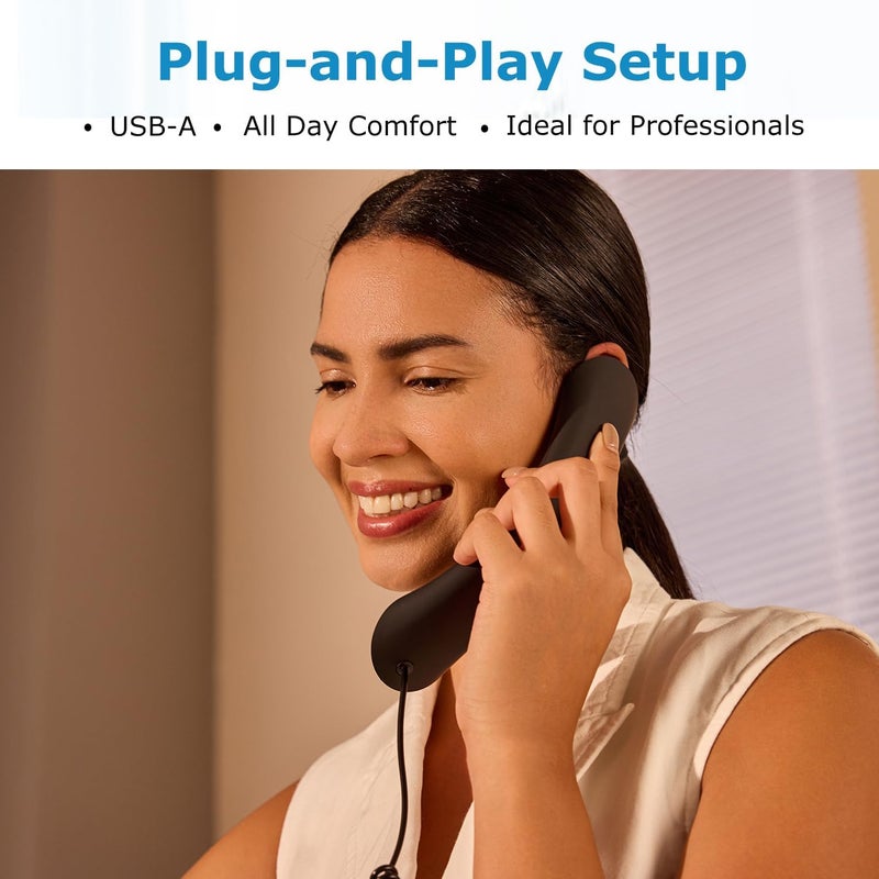 VT Wired USB Handset for PC, Plug and Play for MS Teams,3CX,Genesys,Bria,Avaya Workplace,Cisco Jabber,GoogleMeet, Zoom,etc - Image 5